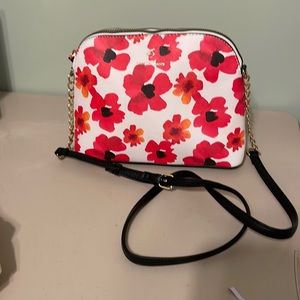 NANETTE LEPORE Brielle Floral Print Coral Poppyseed Crossbody
